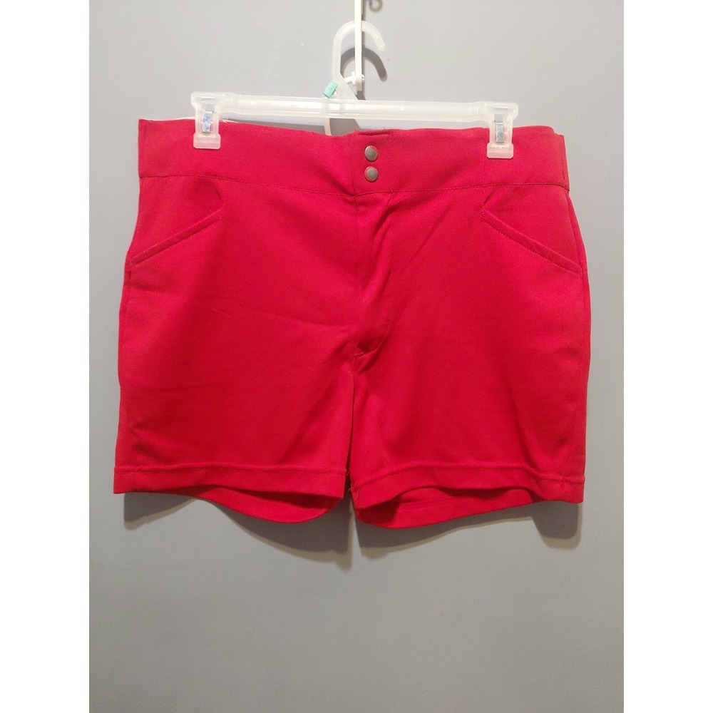 Wilson Made In USA 80's 90's Shorts Mens XL Red Snap Polyester Golf Tennis Coach